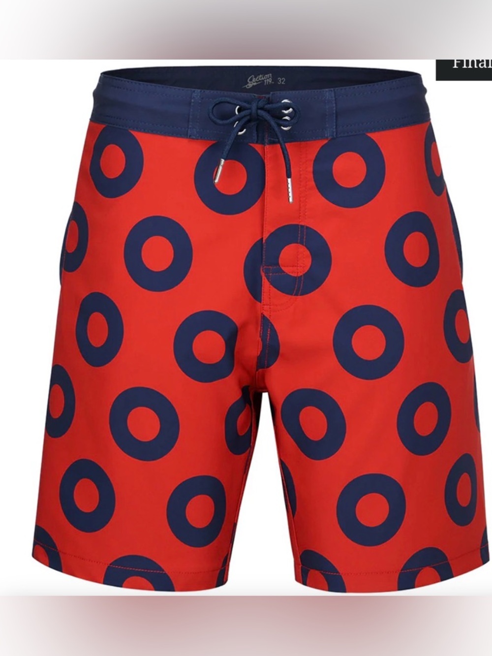 NWOT Section 119 Phish Donut Hybrid Board Shorts, Size 32.